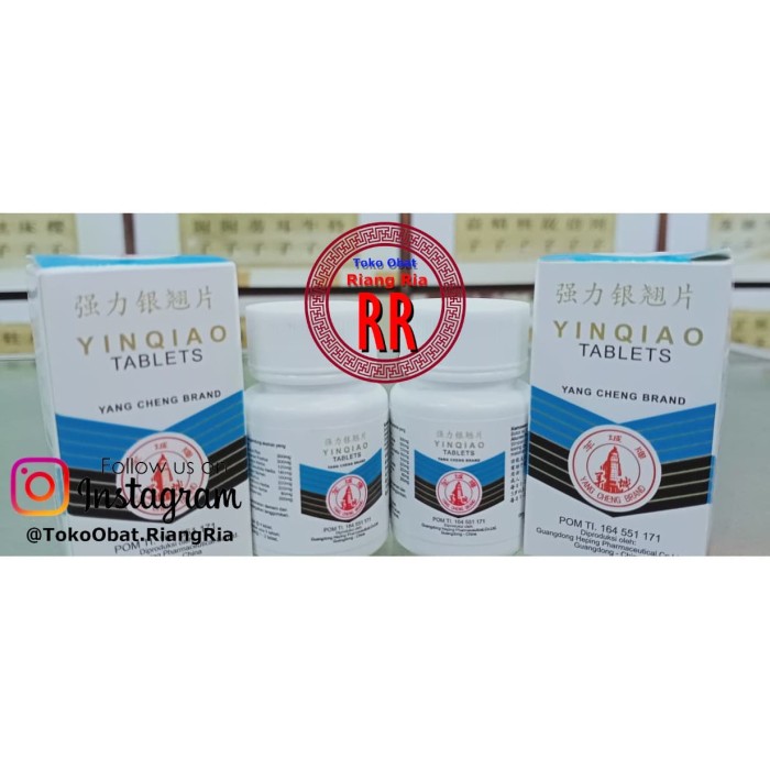 YINQIAO TABLET Obat meredakan demam dan melegakan tenggorokan