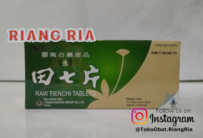 Raw Tienchi Tablets - YNBY - Saras Subur Abadi
