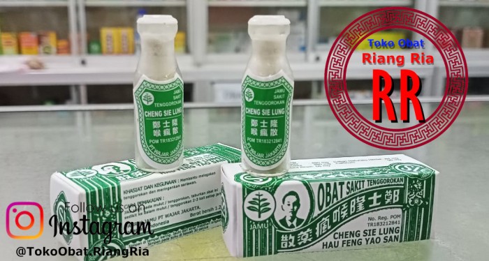 Obat sakit tenggorokan CHENG SIE LUNG HAU FENG YAO SAN 1,2g