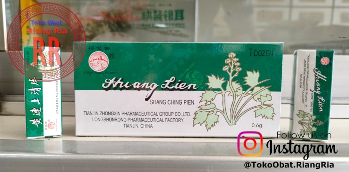 Huang Lien Shang Ching Pien, panas dalam dan sakit tenggorokan isi 8's