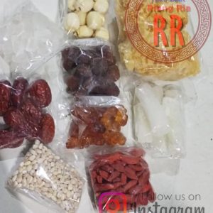 PEACH GUM Dessert PAKET Herbal Tao Jiao Isi 9 macam – 180gr