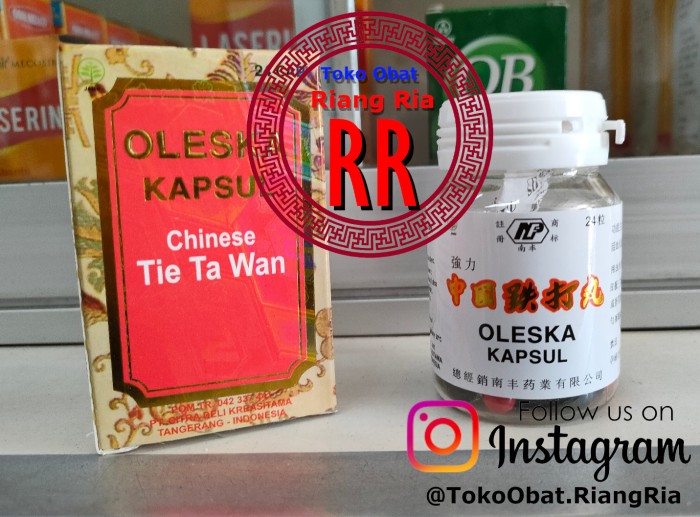 Chinese Tie Ta Wan Oleska Kapsul - obat luka dalam - keseleo - bengkak