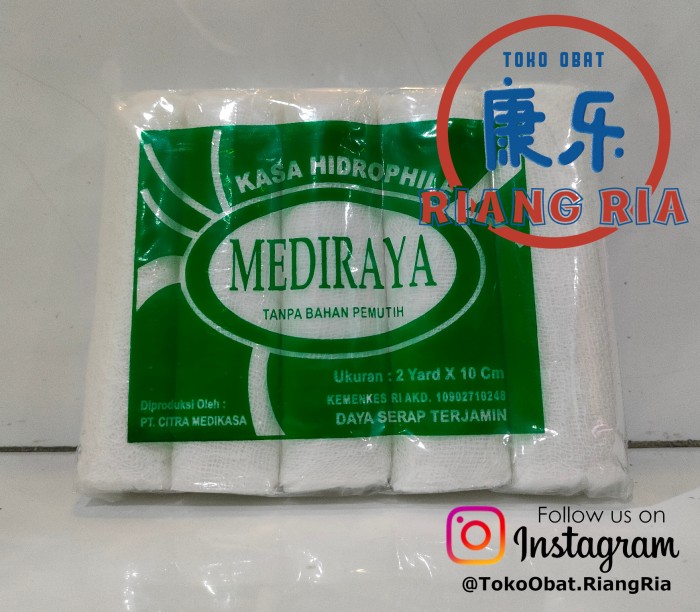 Kasa Hidrophile Mediraya 2 Yard x 10cm - isi 5