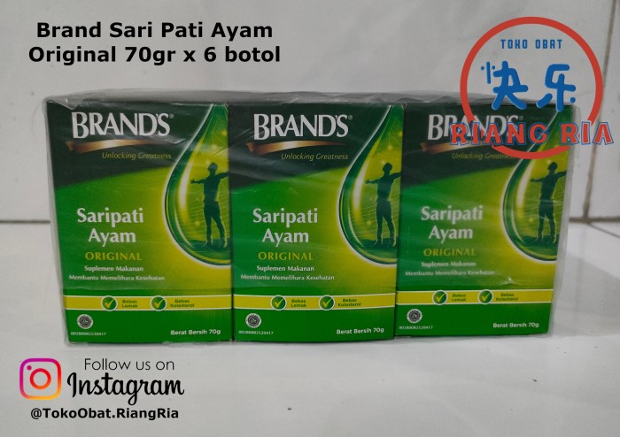 Brands Saripati Ayam ORIGINAL @70gram - 6 Botol - Tanpa Dus