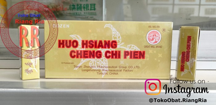 Huo Hsiang Cheng Chi Pien - Obat Mual , Sakit Perut, Muntah - isi 8's