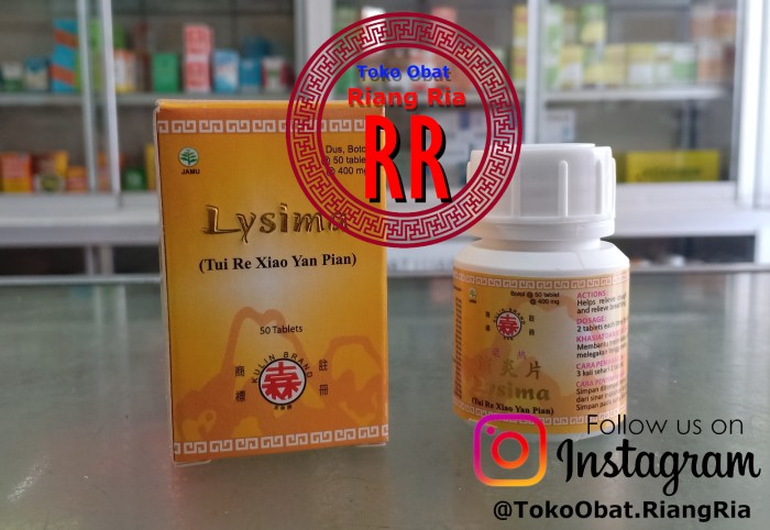 Lysima - Tui Re Xiao Yan Pian 50's - Untuk Sakit Tenggorokan