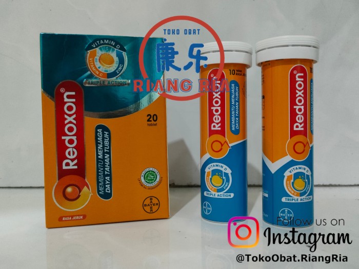 Redoxon Vitamin C + Zinc Rasa Jeruk 20 Tablet