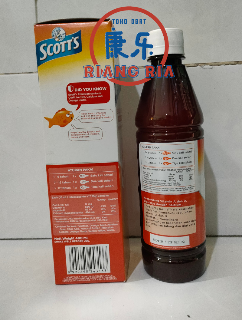 SCOTT`S EMULSION VITA ORANGE FLAVOUR 400 ML - Image 2