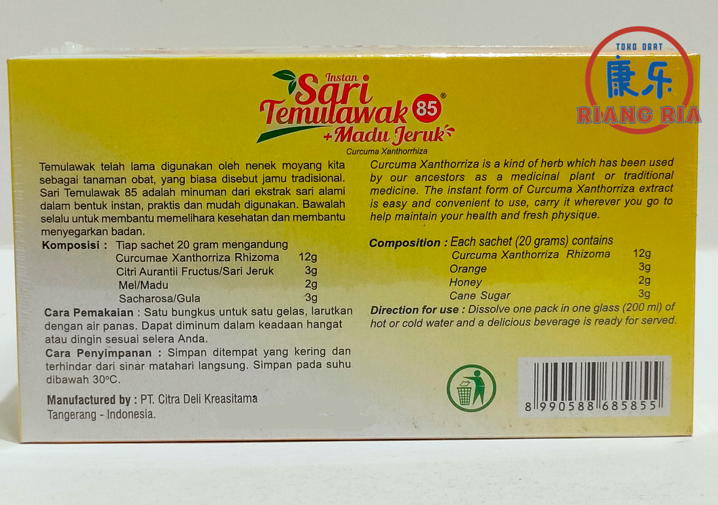 Sari Temulawak Madu Jeruk