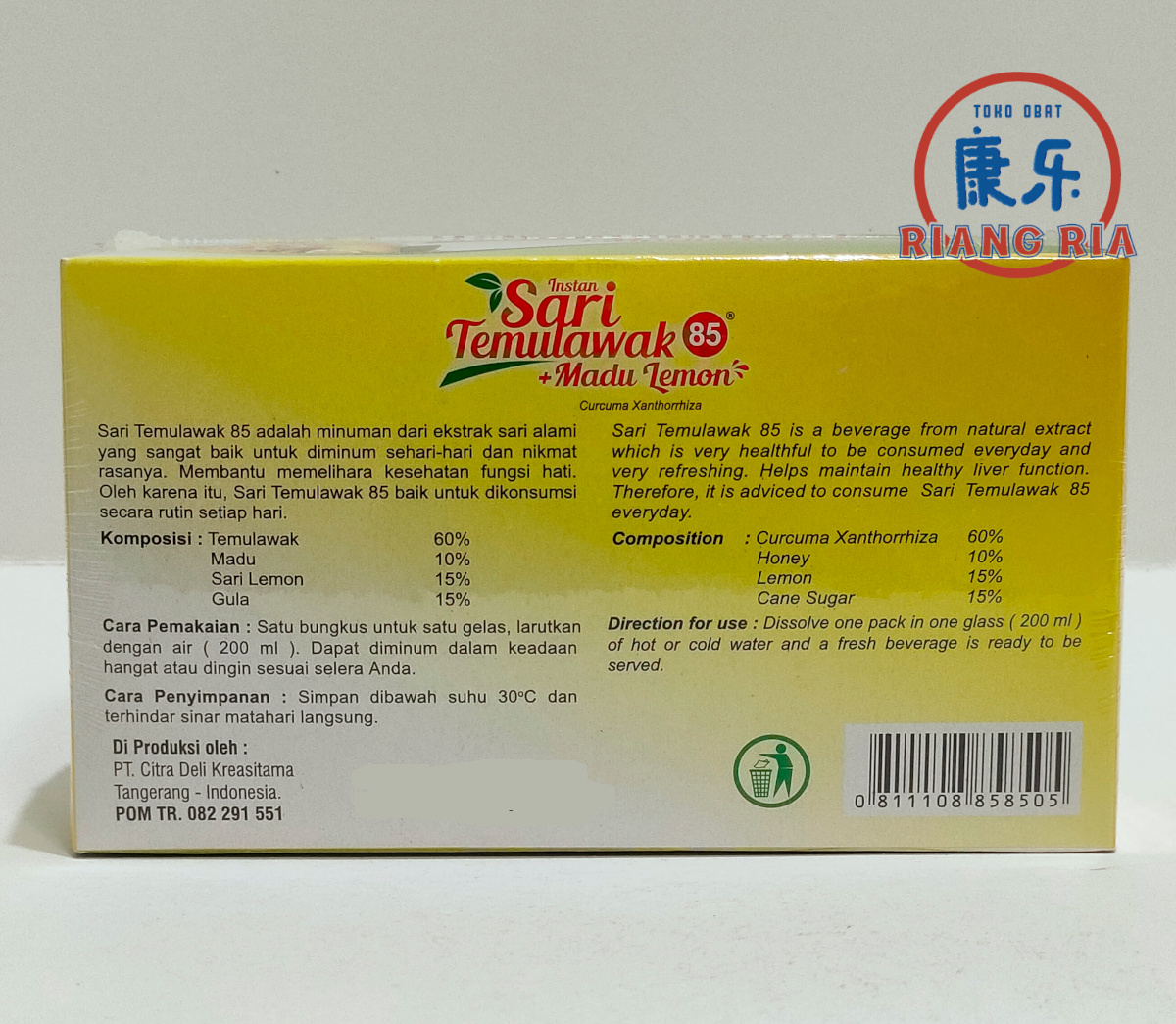 Sari Temulawak Madu Lemon