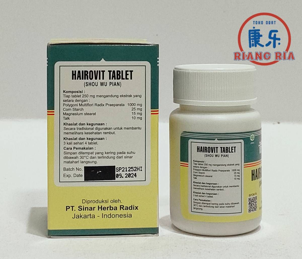 HAIROVIT TABLET SHOU WU PIAN 100 TABLETS - Image 2